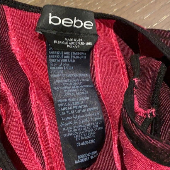 Stretchy knit mini dress bodycon BEBE XS S - Picture 4 of 5